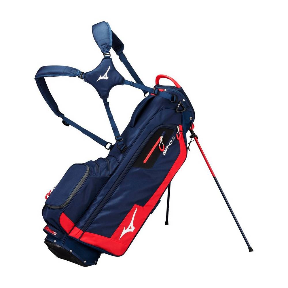 Mizuno BR-D3 Stand Férfi Táská Sötétkék/Piros RFN529361